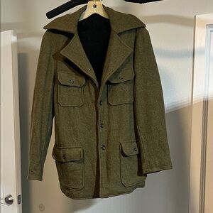 Artistically Handcrafted 1970's Vintage Upcycled Army Wool Blanket Coat